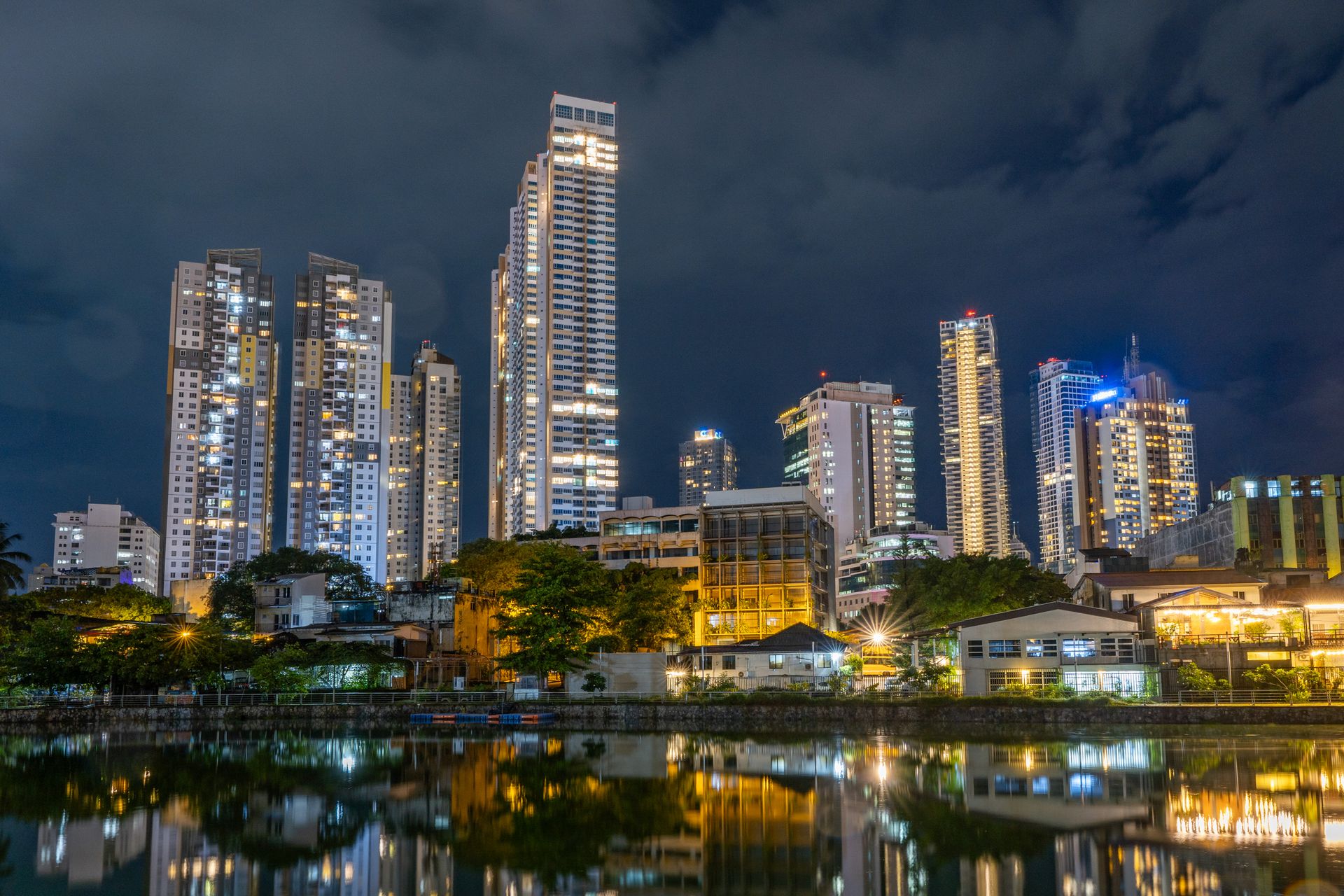 City grid at night